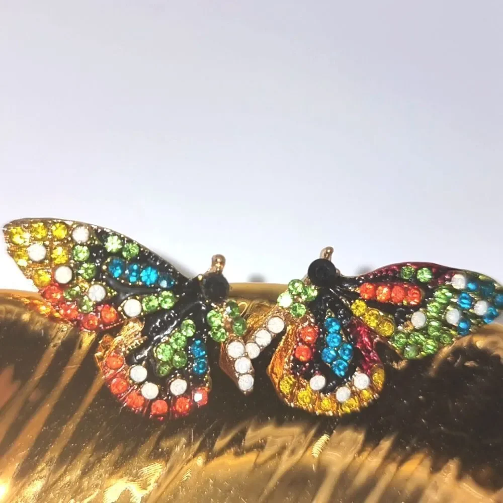 Butterfly multicolor stud Earrings Multi Color